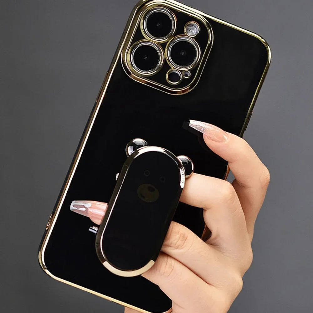 iPhone 15 Case iPhone 14  iPhone 13 Case iPhone 12/11 Case  Bear Bracket Stand